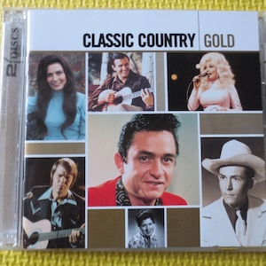 Vintage Cds, CLASSIC COUNTRY, GOLD, 2 Disc, Country Music, Country Music Cd, Music Cd, Folk Cd, Country Lp, Classic Country Cd, Compact Disc