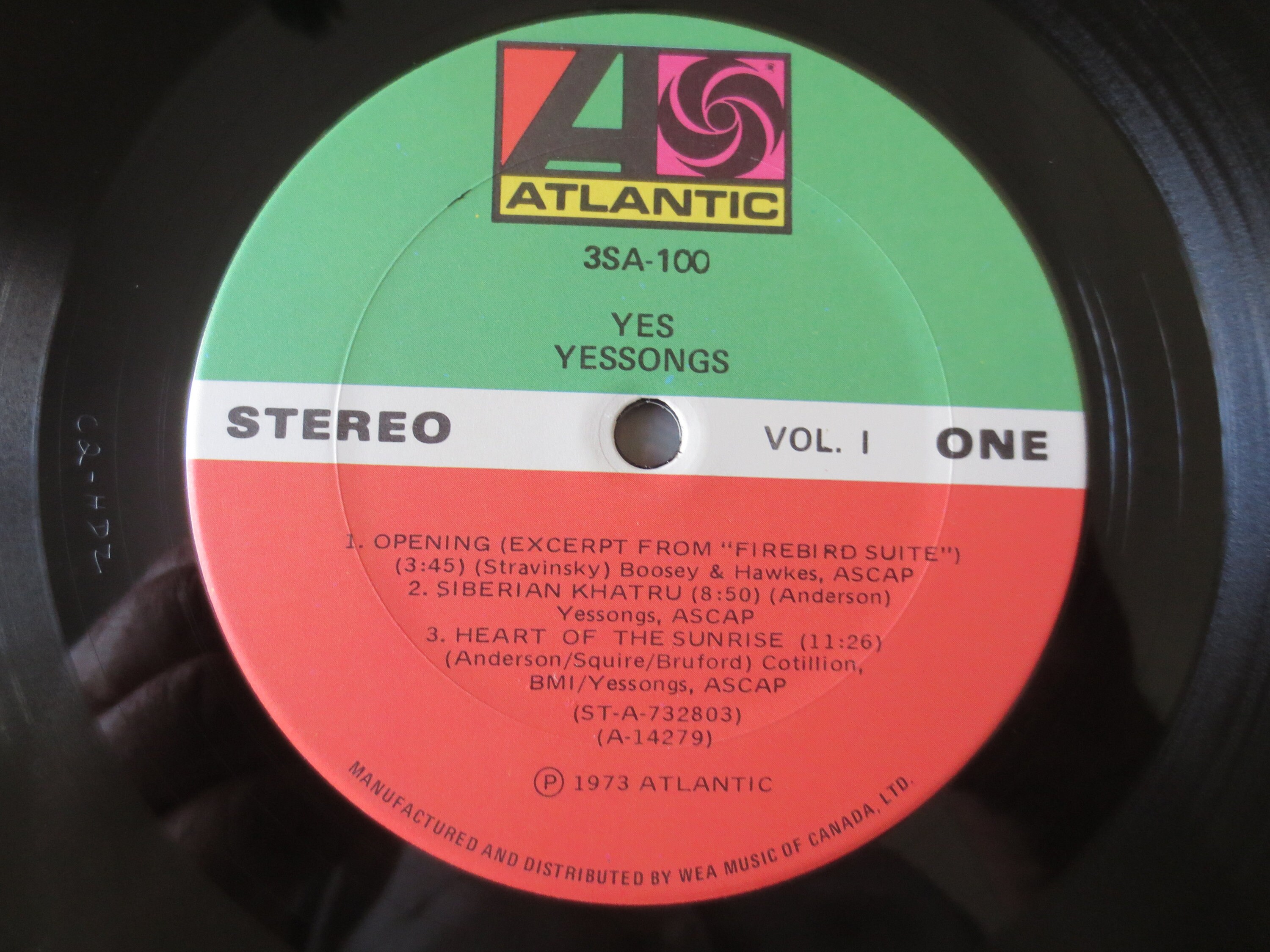 Vintage Records, YES Record, YESSONGS, 3 Records, Albums