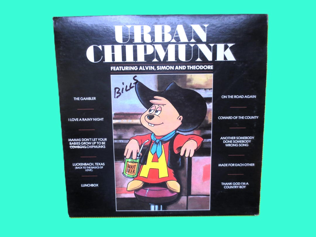 CHIPMUNKS, URBAN Chipmunk, Includes POSTER, 1981 Record, Vintage