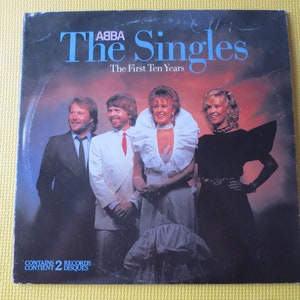 ABBA, The SINGLES, 2 Records, ABBA Records, Abba Album, Abba Lp, Abba Vinyl, Disco Album ,Disco Record, Disco, Vintage Records, 1982 Record