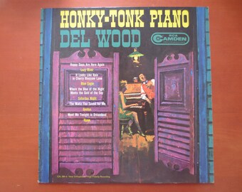 Del Wood - Honky-Tonk Piano Vinyl Record - 1961 Vintage Ragtime