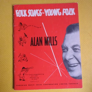 Vintage Books, FOLK SONGS for YOUNG Folk, Sheet Music, Music Books, Piano Music Book, Chord Sheet Music, Books, Vintage Music Book, Music