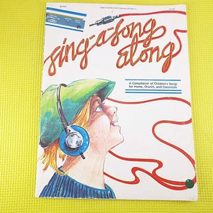Sheet Music Books, SING A SONG ALONG, Kids Sheet Music Book, Piano Music Book, Sheet Music, Vintage Music Book, Kids Music, Vintage Books