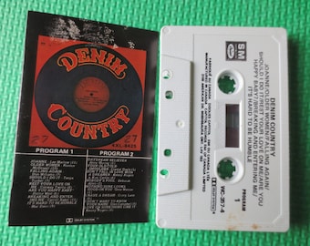 DENIM COUNTRY MUSIC, 1981 Cassette Tape, Vintage Cassette