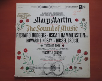 Vintage Records, The SOUND of MUSIC, MARY Martin, Soundtrack Album, Sound of Music Album, Mary Martin Vinyl, Childrens Album, 1959 Records