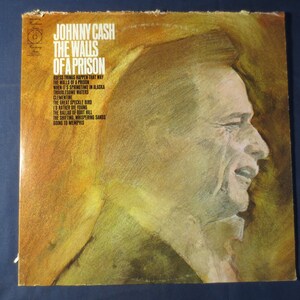 JOHNNY CASH, The Walls of a PRISON, Johnny Cash Record, Johnny Cash Album, Country Records, Vintage Vinyl, Vintage Records, Lp, 1970 Records