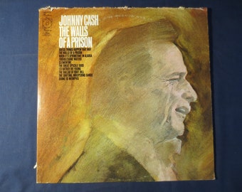 JOHNNY CASH, The Walls of a PRISON, Johnny Cash Record, Johnny Cash Album, Country Records, Vintage Vinyl, Vintage Records, Lp, 1970 Records