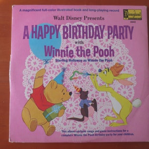 Disco vintage di Winnie the Pooh Disneyland: Album di buon compleanno del 1967