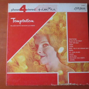 TEMPTATION, Phase 4 Records, JOHN KEATING, Orchestra Records, John Keating Albums, Musique jazz, Album vinyle, Lp, disques vintage, Disque de 1962