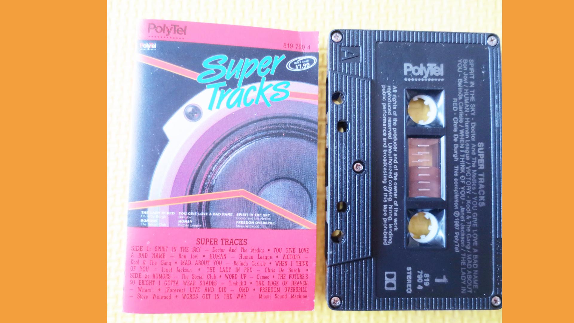 SUPER TRACKS、ロックミュージック、1987年カセットテープ