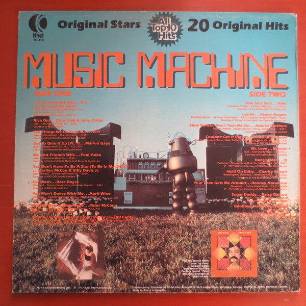 K-Tel RECORDS, MUSIC MACHINE, K-Tel Album, K-Tel Vinyl, K-Tel Lp, Pop Record, Vinyl Records, Vintage Vinyl, Vintage Records, 1977 Records