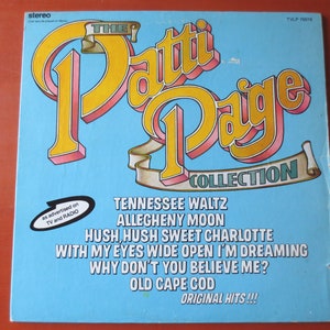 PATTI PAGE, COLLECTION, Patti Page Record, Patti Page Album, Patti Page Lp, Country Record, |Country Lp, Lps, Vintage Records, 1976 Records
