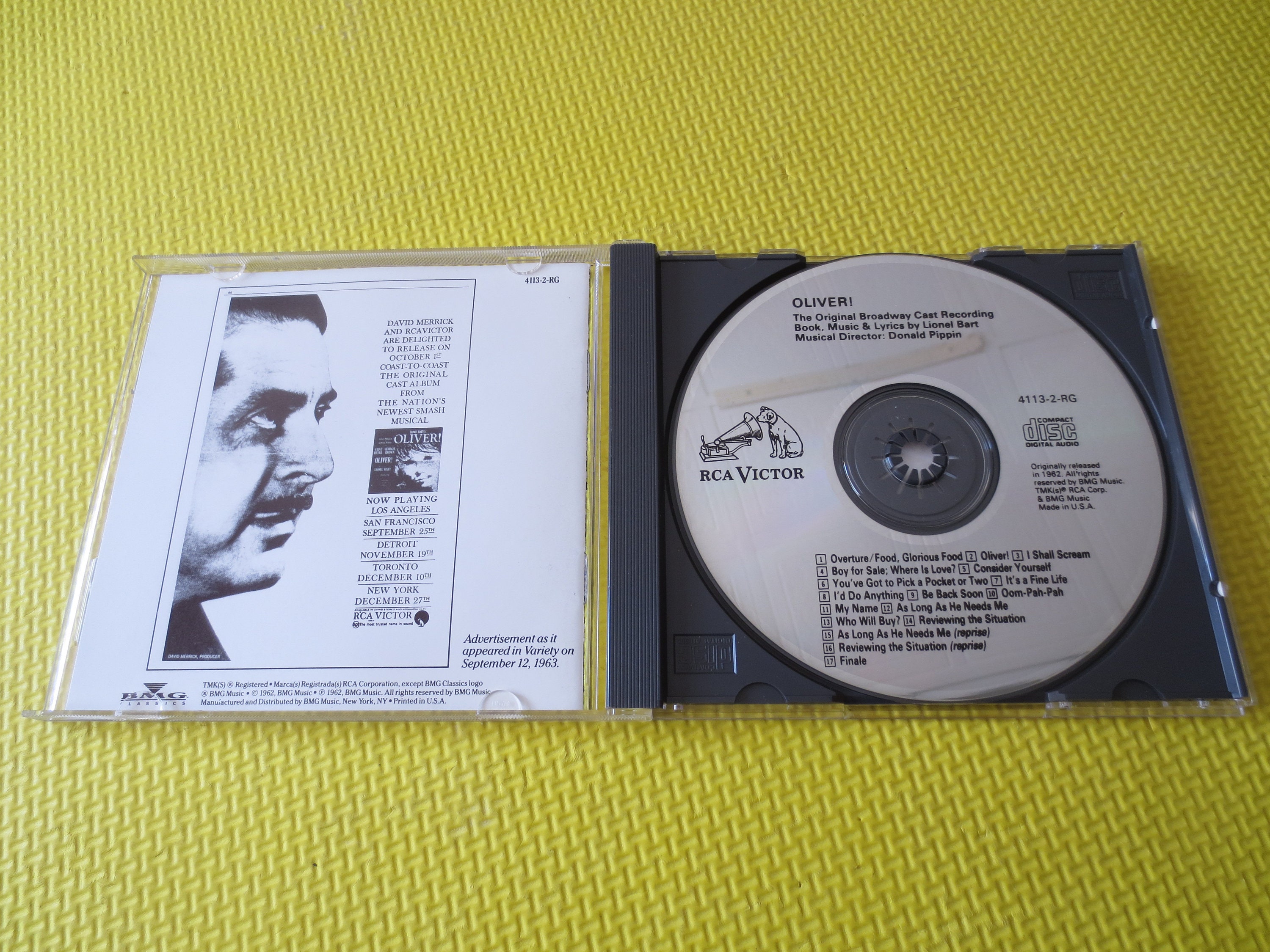 オリバー　CD Vintage Cds, OLIVER!, SOUNDTRACK Cd, OLIVER! Cd, Music Cds