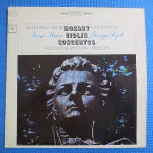 MOZART, Wolfgang Amadeus Mozart, Isaac Stern, George Szell, Columbia Symphony Orchestra, MOZART Record, MOZART Album, Classical, 1964 Record