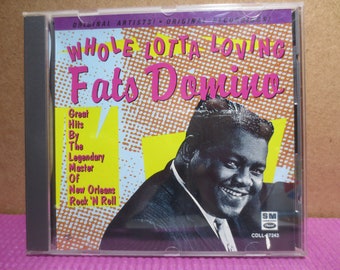 Vintage Cds, FATS DOMINO, Whole Lotta Loving, FATS Domino Cd, Vintage Compact Disc, Pop Cd, Rock Cd, Piano Cd, Music Cd, Compact Discs