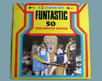 FUNTASTIC 50 Canciones Infantiles, K-TEL Records, Disco de 1975, Vinilo LP