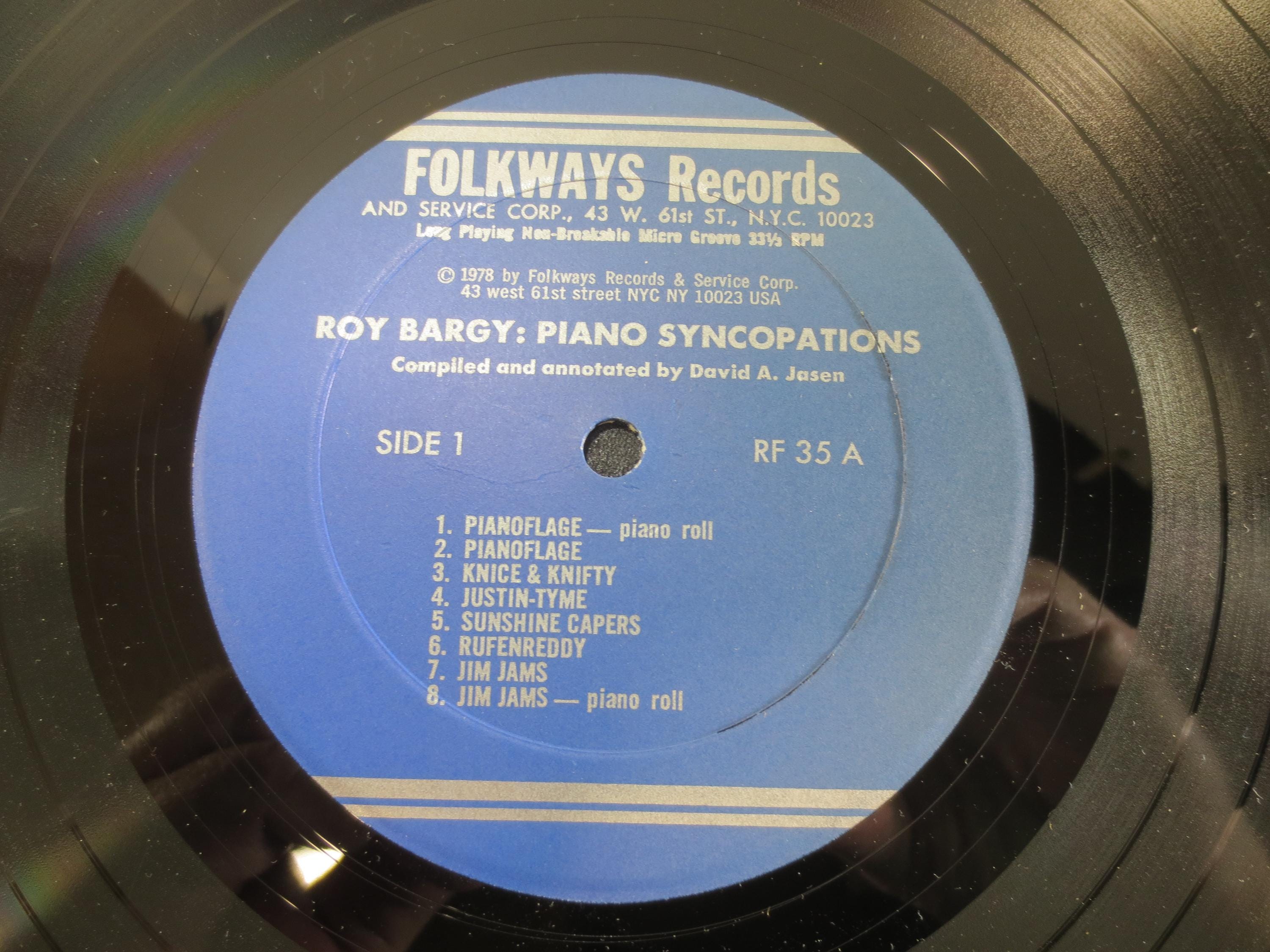 Roy Bargy: Piano Syncopations レコード Roy Bargy Piano Syncopations Vinyl LP - 1978 Ragtime Record - Etsy