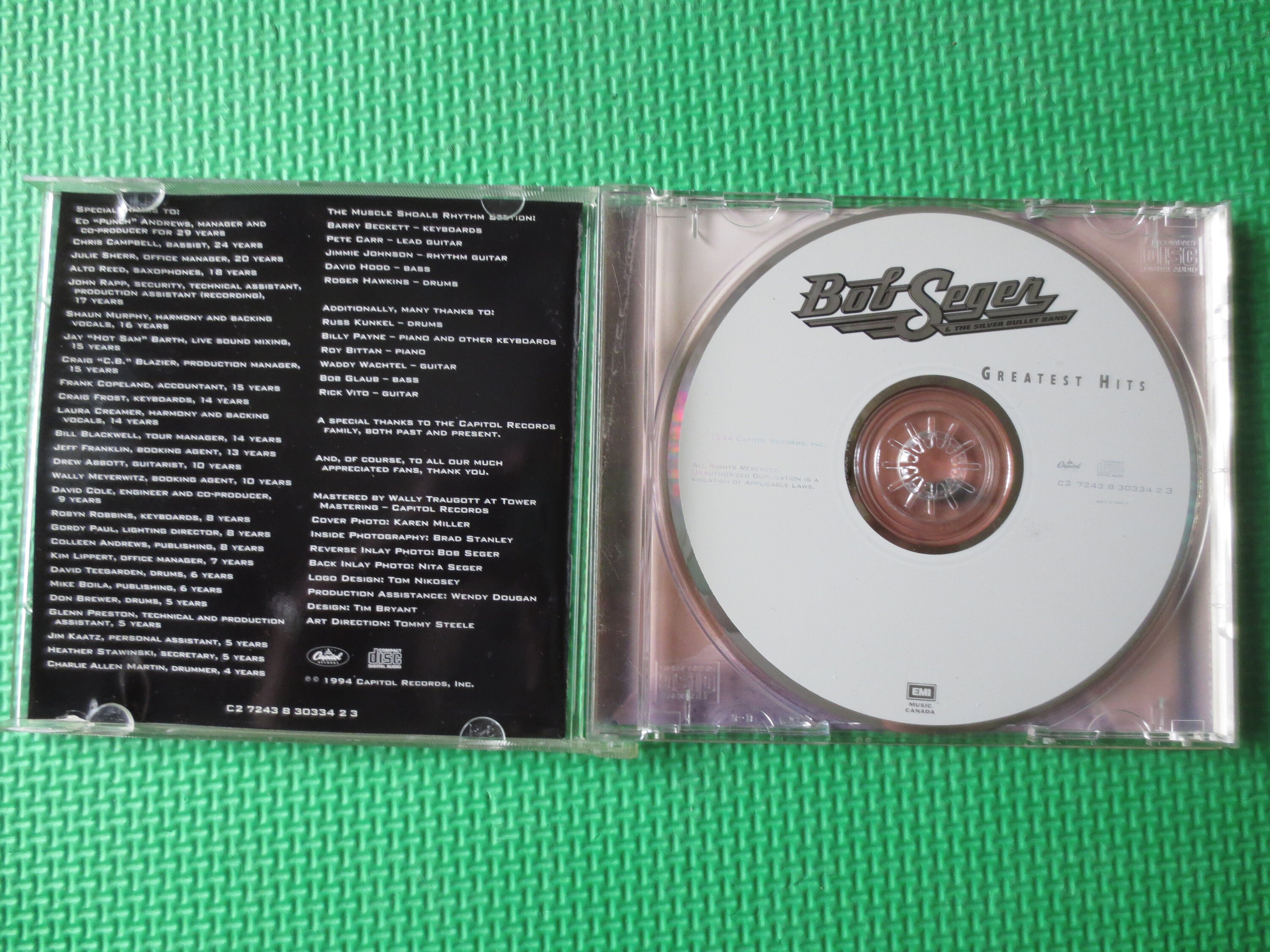 Vintage Cds, BOB SEGER, GREATEST Hits, Bob Seger Cd, Like A