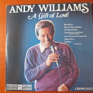 Vintage Records, ANDY WILLIAMS, 2 Records, A GIFT of Love, Andy Williams Albums, Andy Williams Vinyl, Vinyl, Jazz Albums, Vinyl, 1979 Record