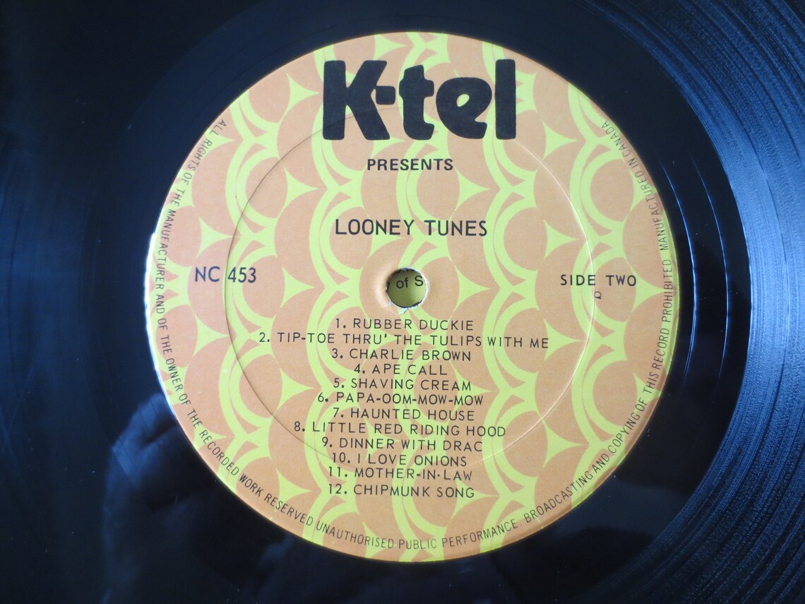 Vintage Records LOONEY TUNES NOVELTY Records Ktel Records Etsy