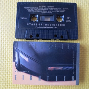Vintage Cassette, STARS of the EIGHTIES, Volume 1, 80s Tape, 80s Cassette Music, Tape Cassette, Music Cassette, Pop Cassette, 1985 Cassette
