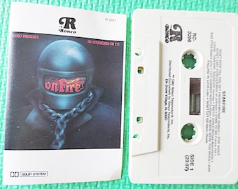 ON FIRE, RONCO Records, musique rock, cassette vidéo 1980, cassette vintage