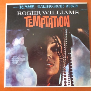 ROGER WILLIAMS, TEMPTATION, Roger William Albums, Roger Williams Music, Vintage Vinyl, Records, Vinyl Albums, Vintage Records, 1960 Records