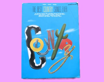 COUNTRY Songs, SHEET MUSIC, Music Book, Vintage Songbook
