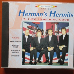 Vintage Cd&#39;s, HERMAN&#39;S HERMITS, I&#39;m INTO Something, Herman&#39;s Hermits Cd, Pop Compact Disc, Pop Album, Pop Music Cd, 1996 Compact Discs