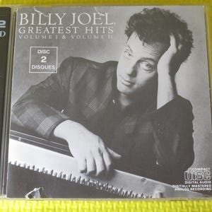 Vintage Cd&#39;s, BILLY JOEL, GREATEST Hits, Billy Joel Cd, Billy Joel Lp, Music Cd, Rock Music Cd, Pop Cd, Rock, Pop Music, 1985 Compact Disc