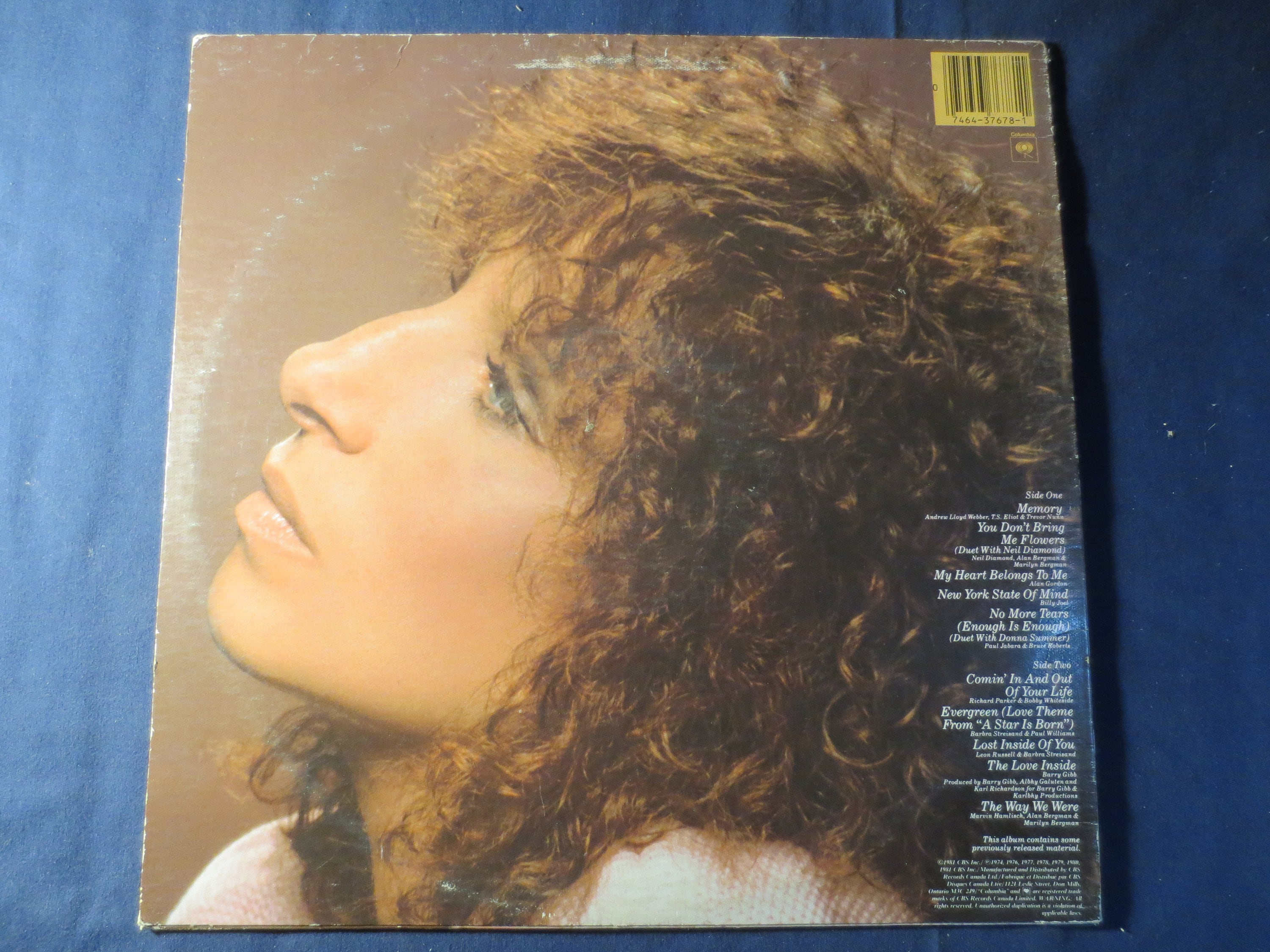 Vintage Barbra Streisand 'memories' Vinyl Record Album (1981) - Etsy