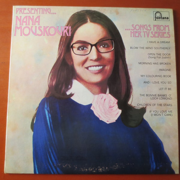 Vintage Records, NANA MOUSKOURI, SONGS From Tv, Nana Mouskouri Album, Nana Mouskouri Lp, Classical Records, Classical  Albums, 1973 Records