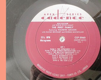 John F. Kennedy, the First Family, Vintage Comedy Record, 1962