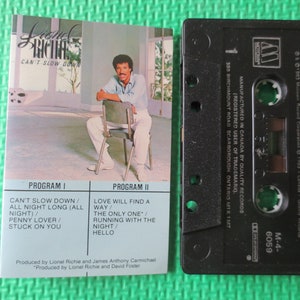 Cassette Tapes, LIONEL RICHIE Tape, Can&#39;t Slow Down, Lionel Richie Album, Lionel Richie Music, Tape Cassette, Rock Cassette, 1983 Cassette