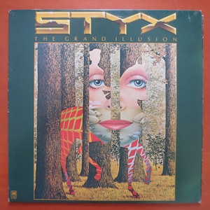 STYX Album, The GRAND ILLUSION, Styx Record, Vintage Vinyl, Styx Vinyl, Styx, Vinyl Record, Rock Vinyl, Vinyl, Vintage Records, 1977 Records