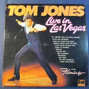 TOM JONES, LIVE in Las Vegas, Tom Jones Record, Tom Jones Album, Tom Jones Lp, Vinyl Record, Vinyl Lp, Vinyl, Vintage Records, 1967 Records
