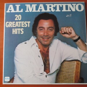 Vintage Records, AL MARTINO Record, 20 GREATEST Hits, Al Martino Album, Al Martino Vinyl, Al Martino Lp, Vinyl, Vinyl Albums, 1977 Records image 1