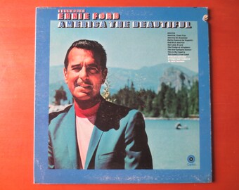 TENNESSEE ERNIE FORD, America the Beautiful, Vintage Album, 1970 Record, Vinyl Lp