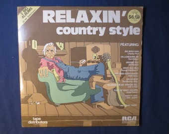 Vintage Vinyl Record: Relaxin' Country Style, 1975 RCA Double Album