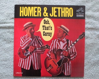 Vintage Homer & Jethro vinyl-LP: Ooh That's Corny, komedialbum från 1963