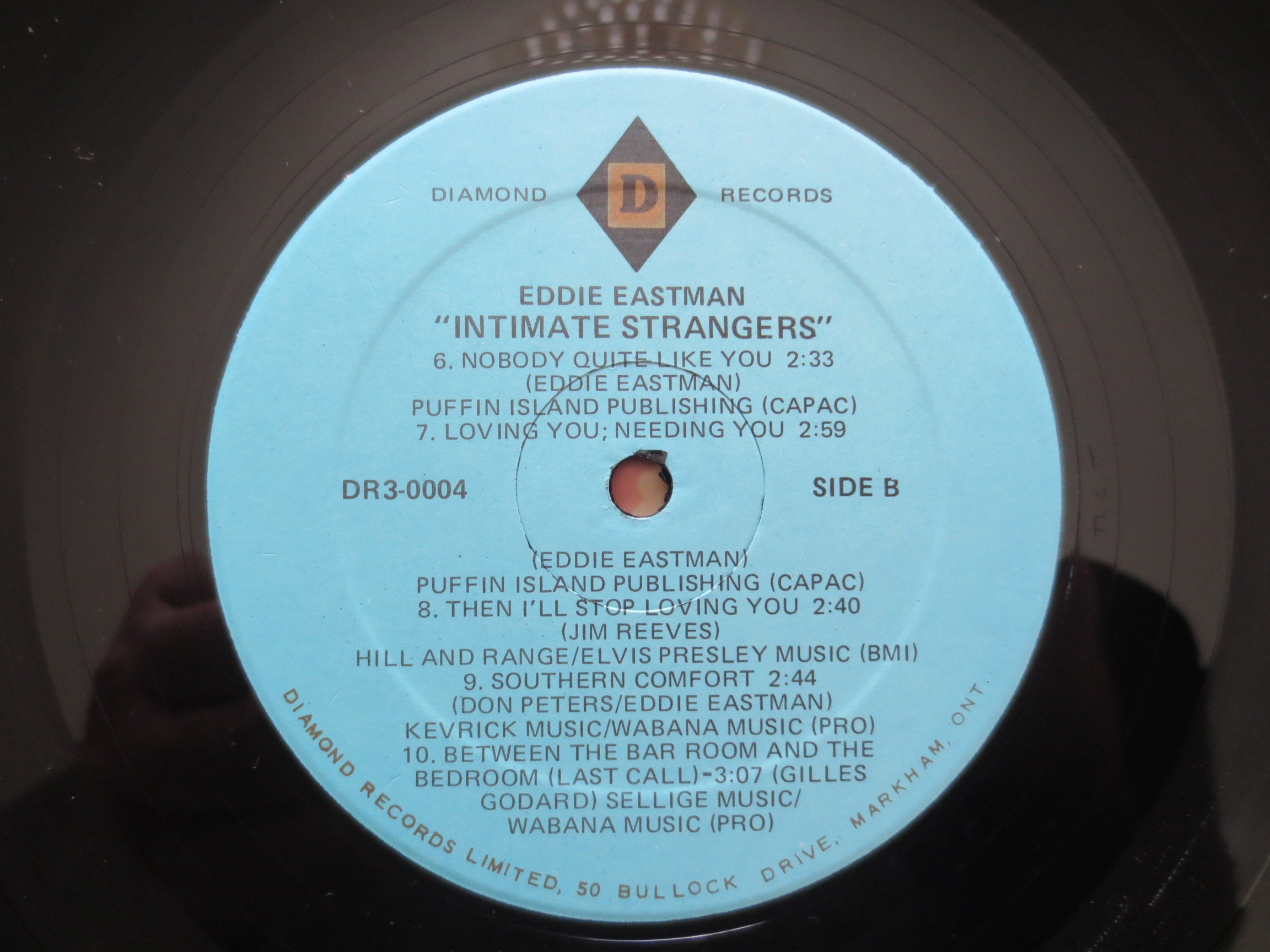 Vintage Records EDDIE EASTMAN Record INTIMATE Strangers Etsy