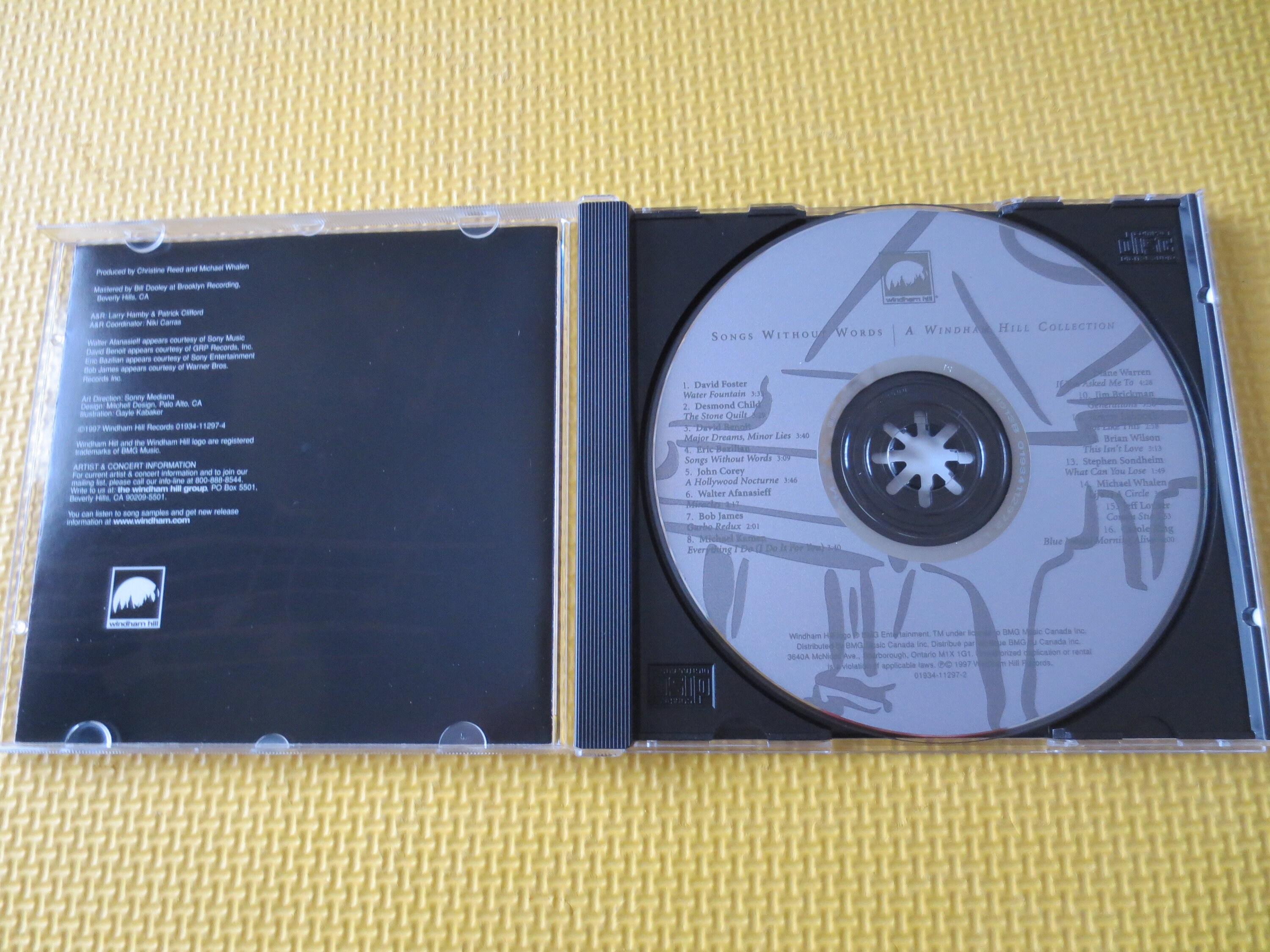 David Foster, Songs Without Words, Brian Wilson, 1997 Compact Disc