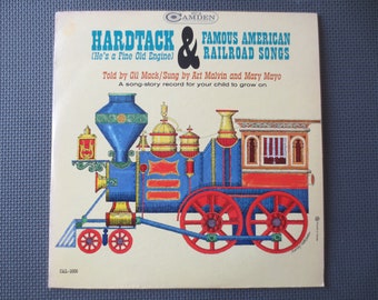 Vintage "Hardtack" Railroad Songs Vinyl Record - 1964 Children's Album