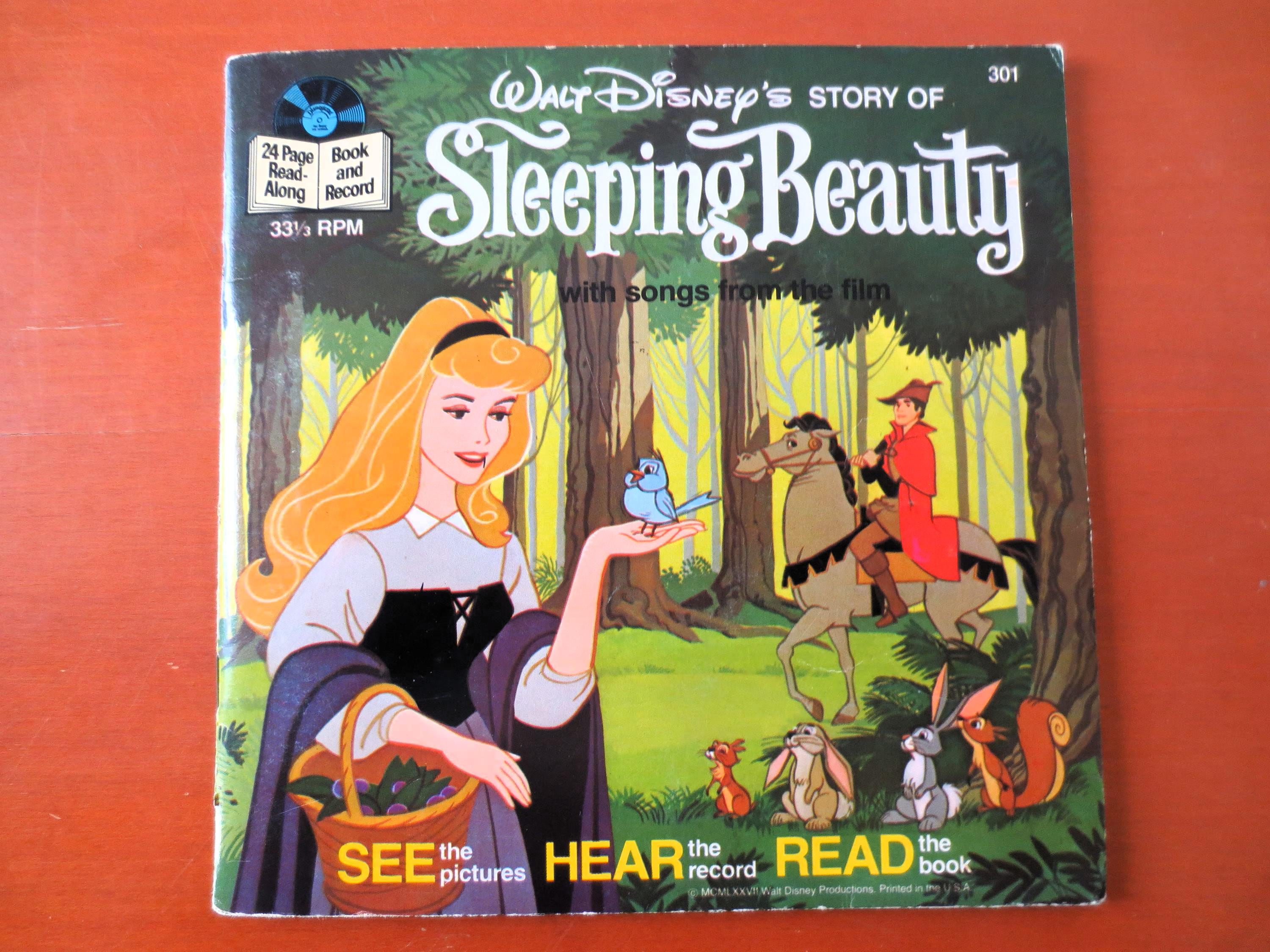 ヴィンテージ 1977 ディズニーランド レコード: 眠れる森の美女 ブック
