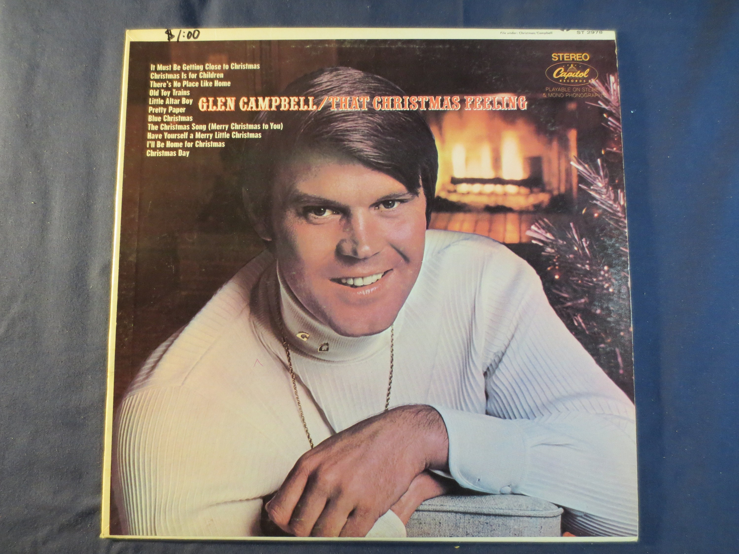 Vintage Records GLEN CAMPBELL That CHRISTMAS Feeling Etsy