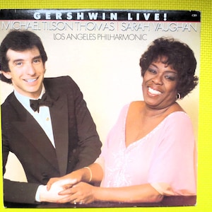 SARAH VAUGHAN, GERSHWIN Live, Michael Tilson Thomas, Jazz Record, Sarah Vaughan Record, Jazz Lp, Gershwin Lp, Vintage Record, 1982 Records
