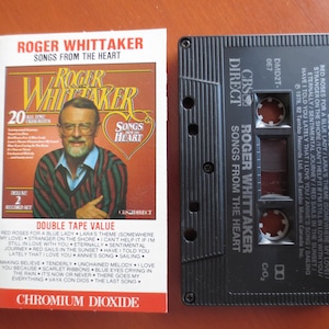 Cassette Tapes, ROGER WHITTAKER, Songs From the HEART, Country Music Tape, Tape Cassette, Country Cassette, Country Album, 1985 Cassette