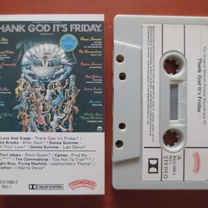 Vintage Cassette, THANK GOD, It&#39;s FRIDAY, Soundtrack Tape, Disco Lp, Tape Cassette, Disco Cassette, Pop Music Cassette, Tapes, 1978 Cassette