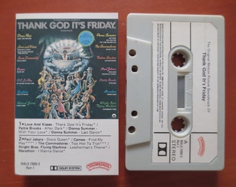 Vintage Cassette, THANK GOD, It's FRIDAY, Soundtrack Tape, Disco Lp, Tape Cassette, Disco Cassette, Pop Music Cassette, Tapes, 1978 Cassette