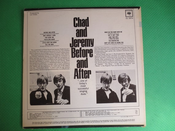 Chad & Jeremy – Before and After (1965) Vinyl LP - Etsy
